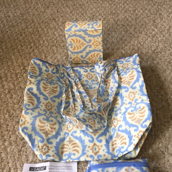 sachi insulated foldable market tote